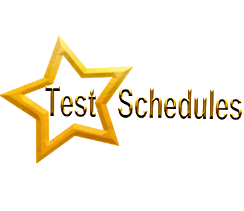  Testing schedule with a star